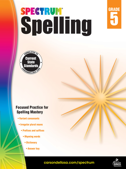 Title details for Spectrum Spelling, Grade 5 by Spectrum - Wait list